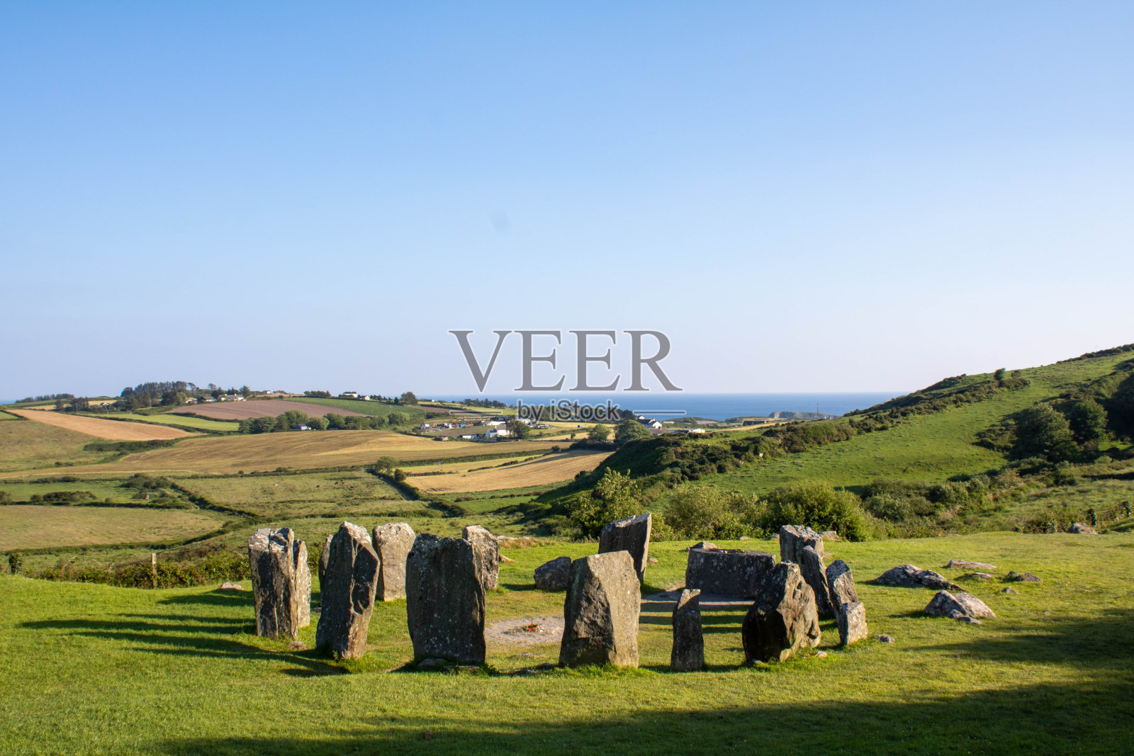 夏至德龙贝石圈爱尔兰西科克照片摄影图片