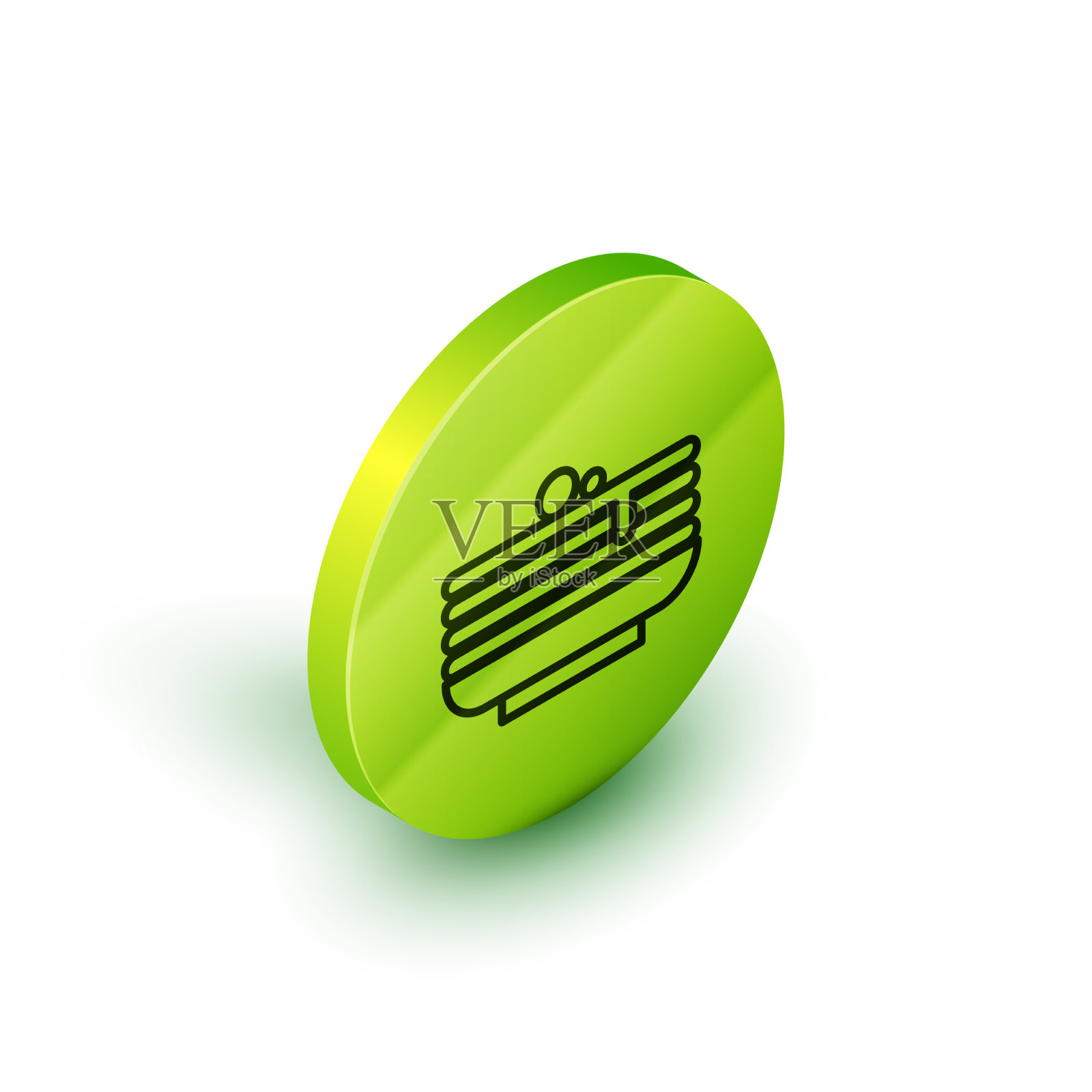 等距线堆叠煎饼图标孤立上图标素材