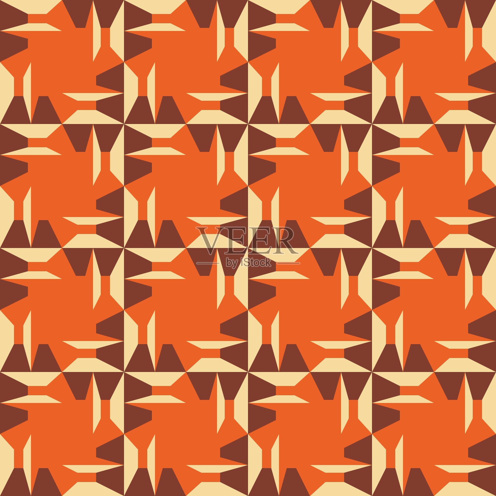 几何抽象无缝图案-任何表面的装饰口音。插画图片素材