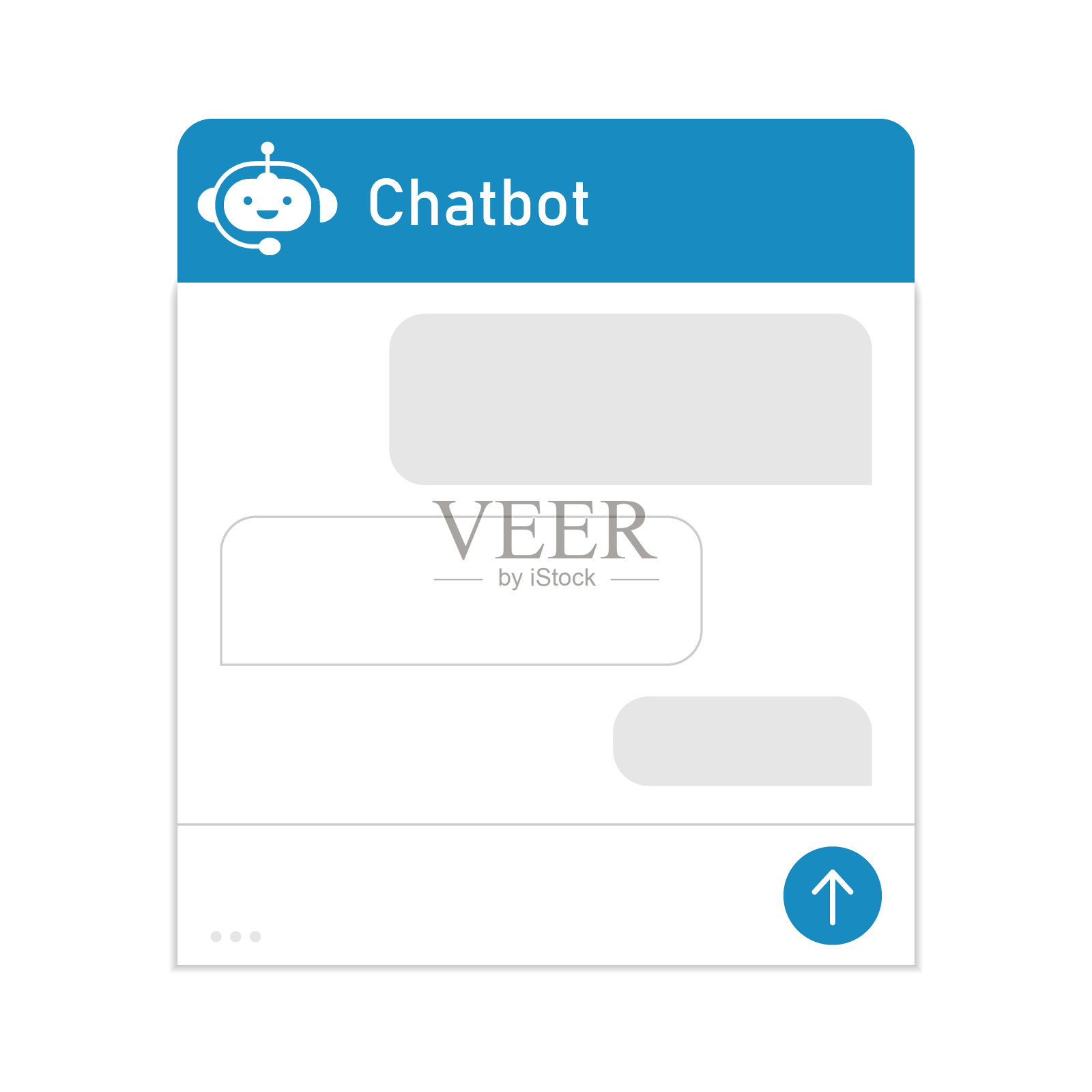 聊天机器人和对话窗口。移动助手，联系我们的形式，聊天与支持的服务理念。界面的对话框网站的用户支持。矢量插图上的白色背景插画图片素材