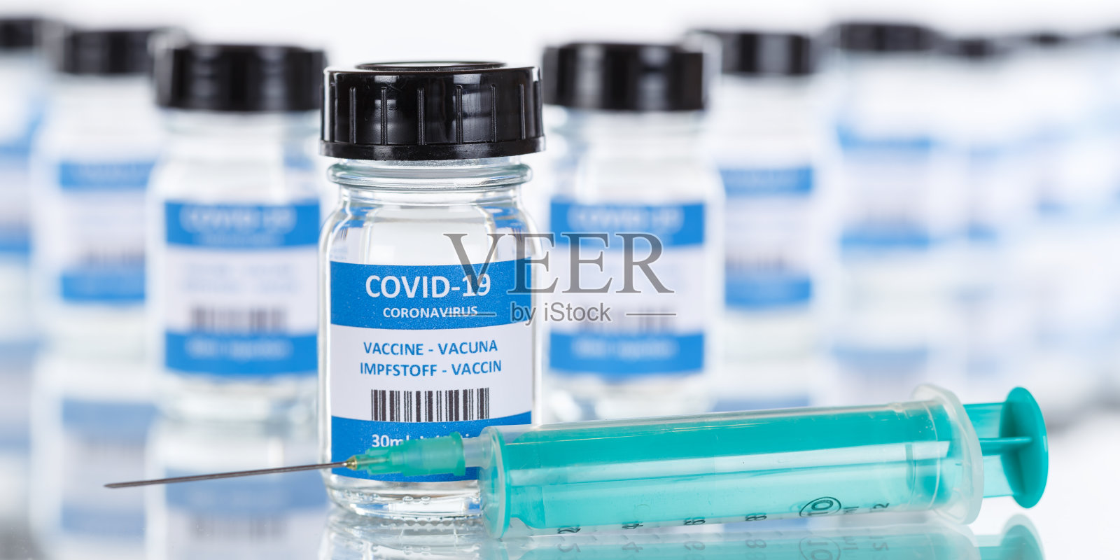 冠状病毒疫苗瓶冠状病毒注射器冠状病毒疫苗横幅照片摄影图片