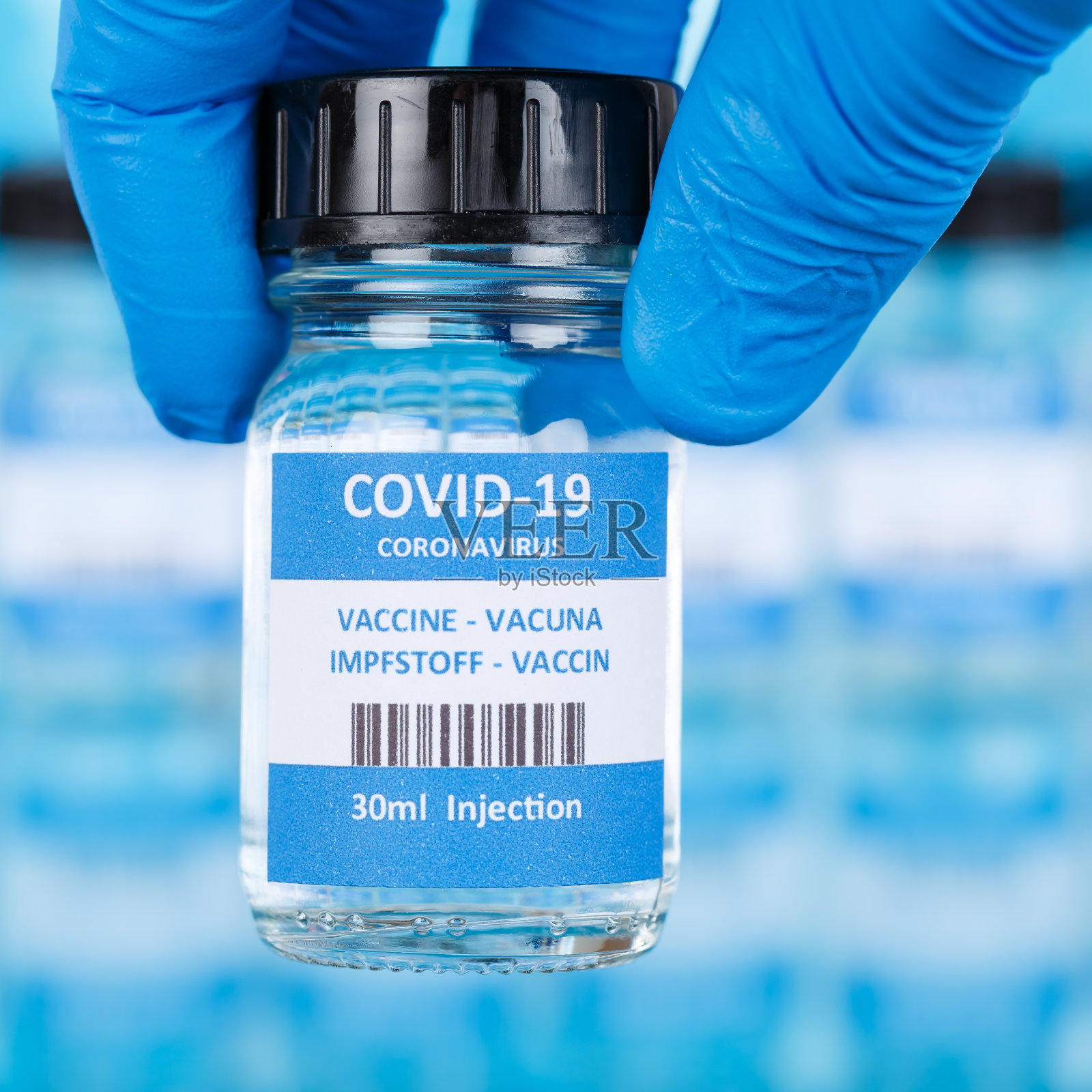 冠状病毒疫苗瓶冠状病毒Covid -19冠状病毒疫苗广场照片摄影图片