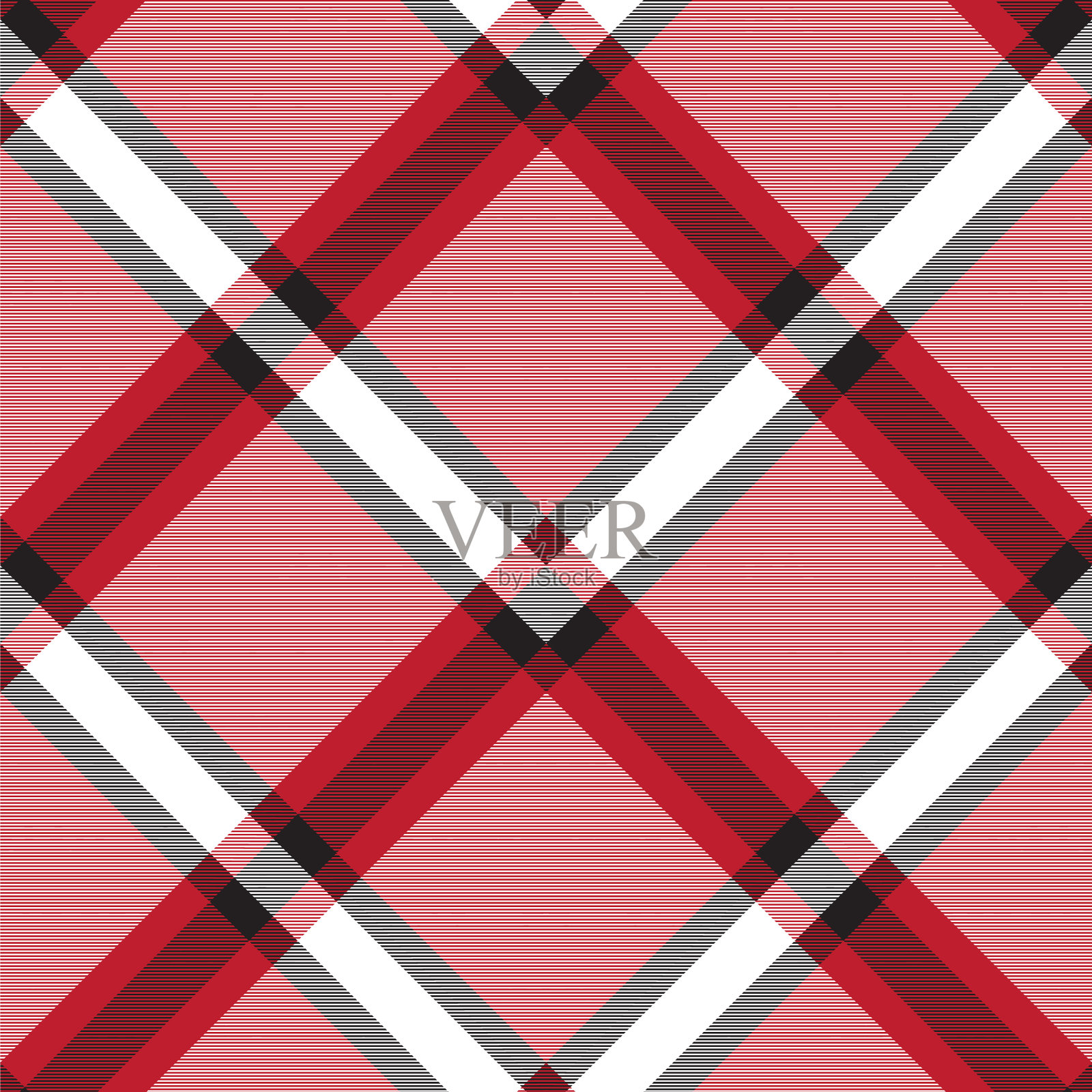 红色人字形格子花呢纹理无缝插画图片素材