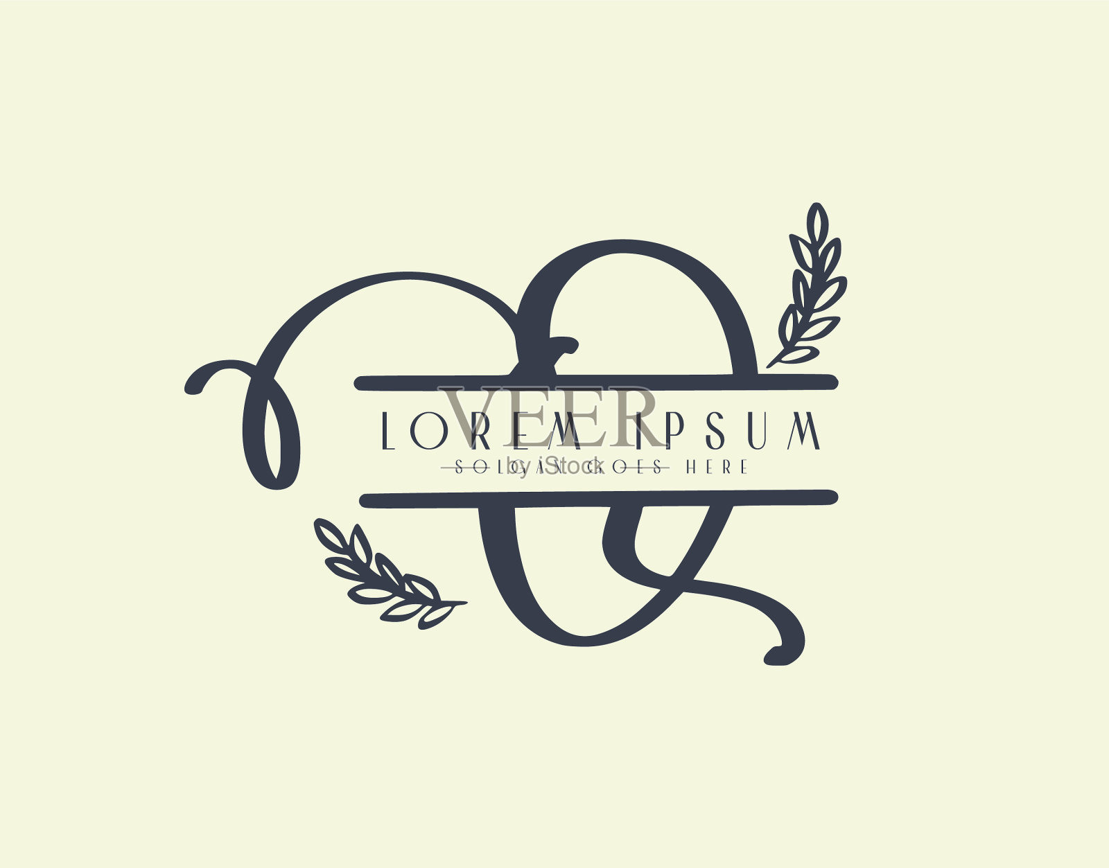 简约奢华的设计理念，花叶q插画图片素材