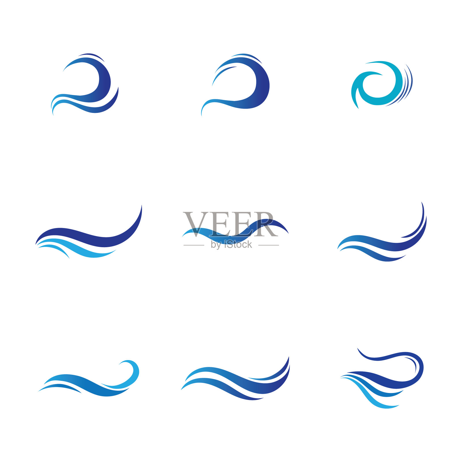 水波图标图标素材