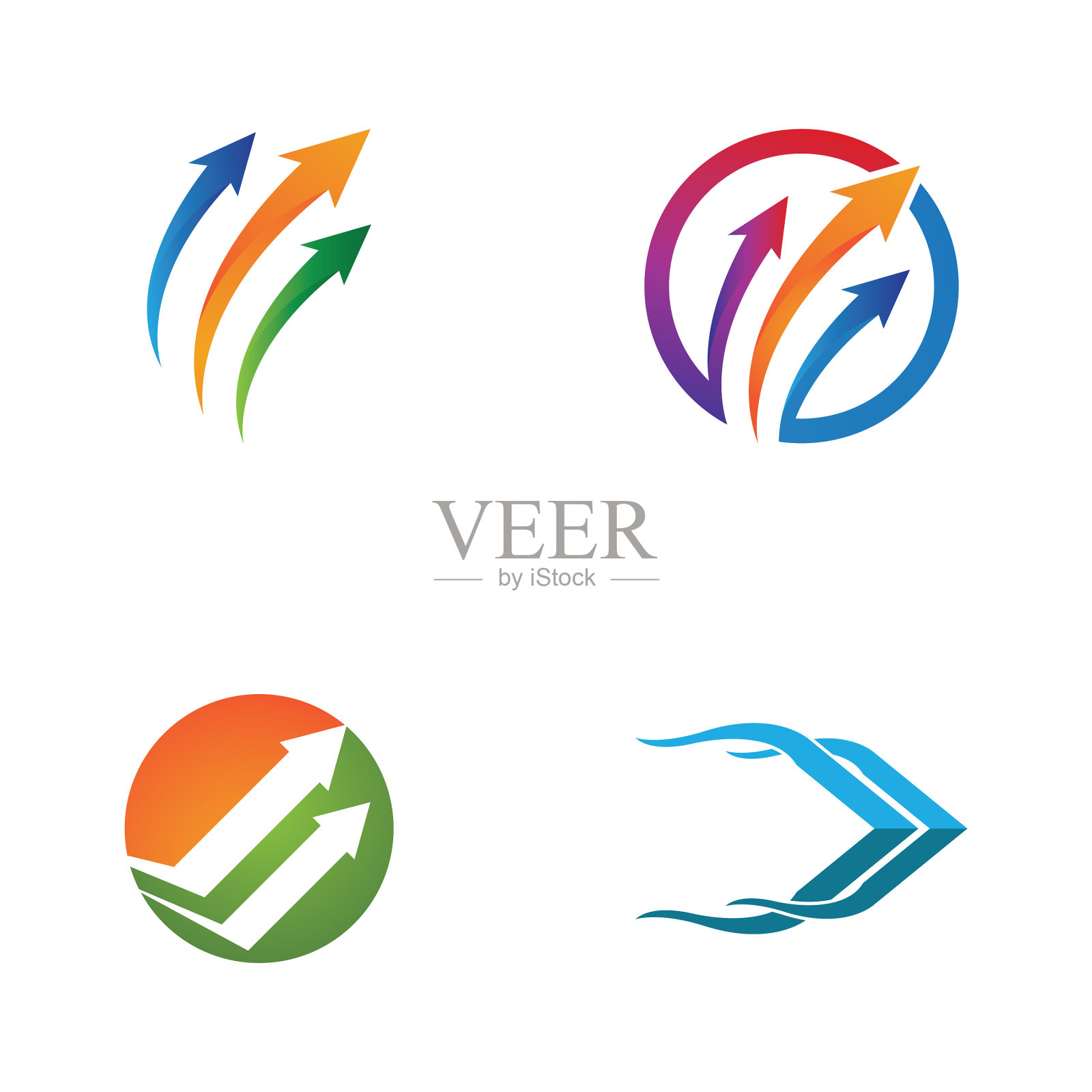 箭头更快的标志形象设计图标素材