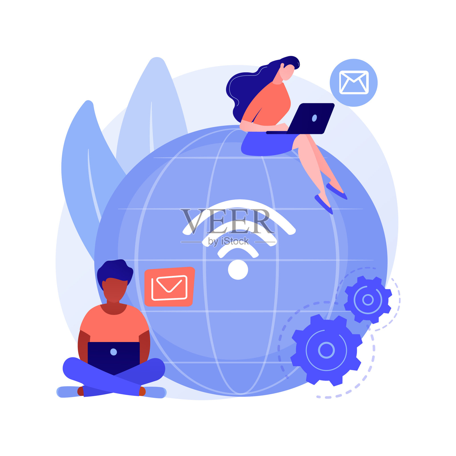 距离工作抽象概念设计元素图片