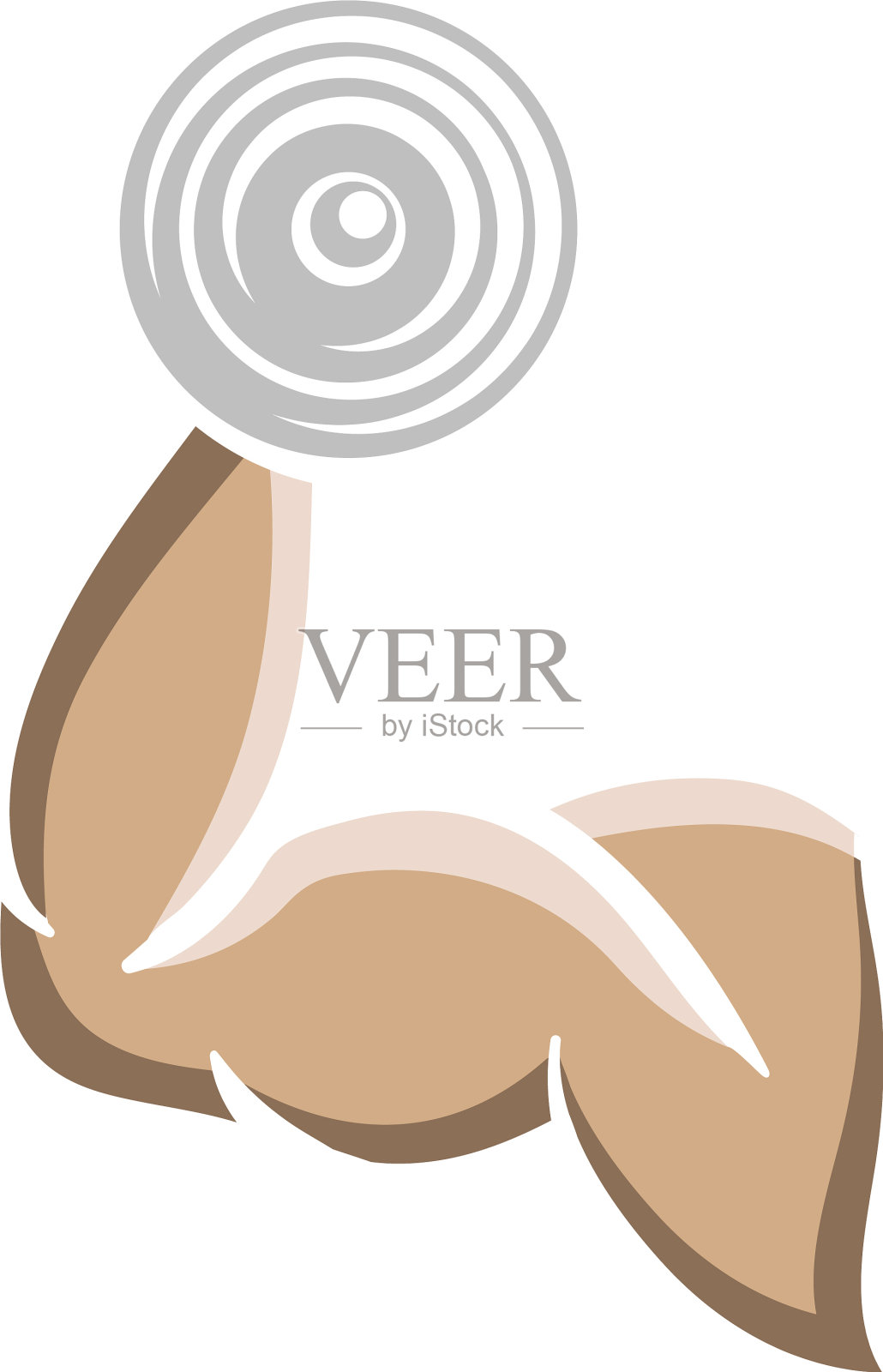 手臂举着杠铃图标设计模板设计元素图片