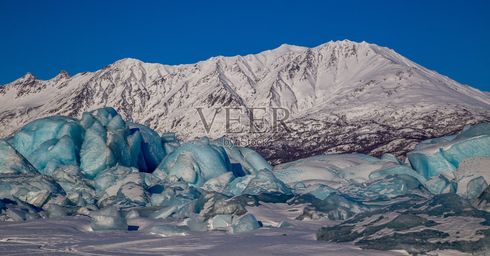 阿拉斯加安克雷奇附近的克尼克冰川照片摄影图片