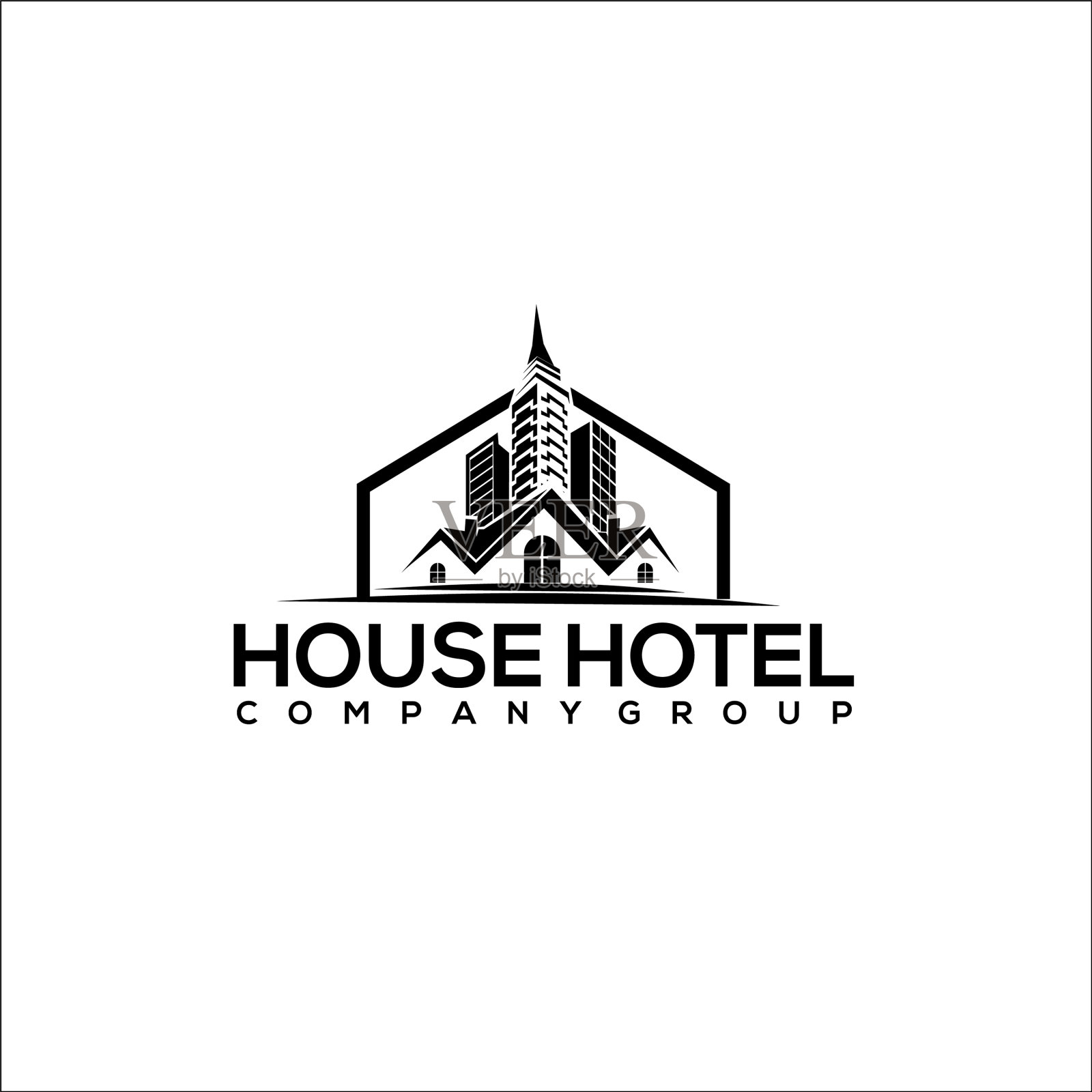 家酒店的标志插画图片素材