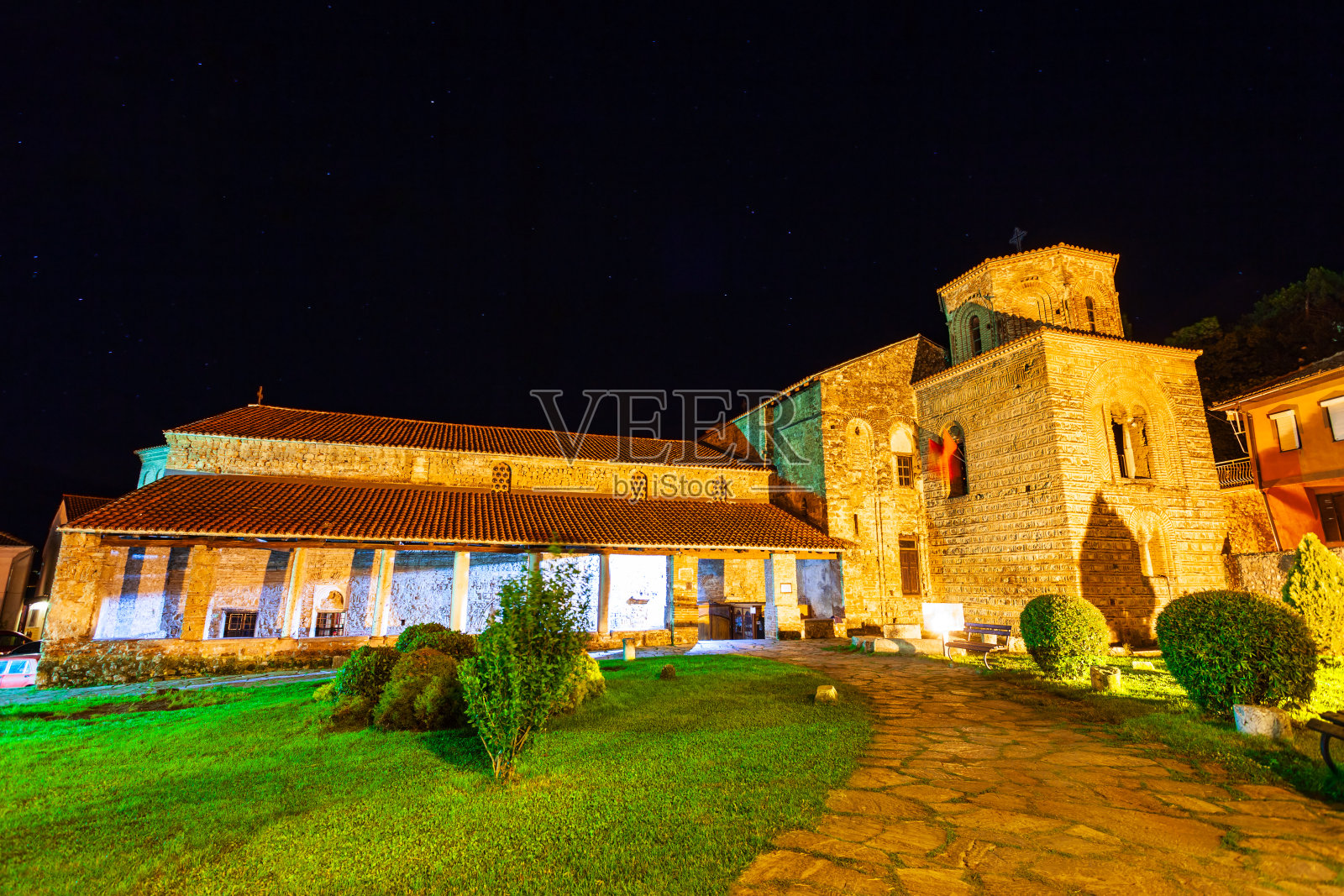 马其顿奥赫里德的圣索菲亚教堂照片摄影图片