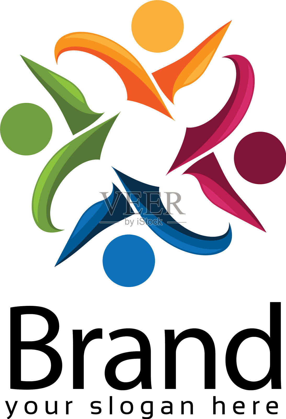 社区人概念图标人在一起插画图片素材