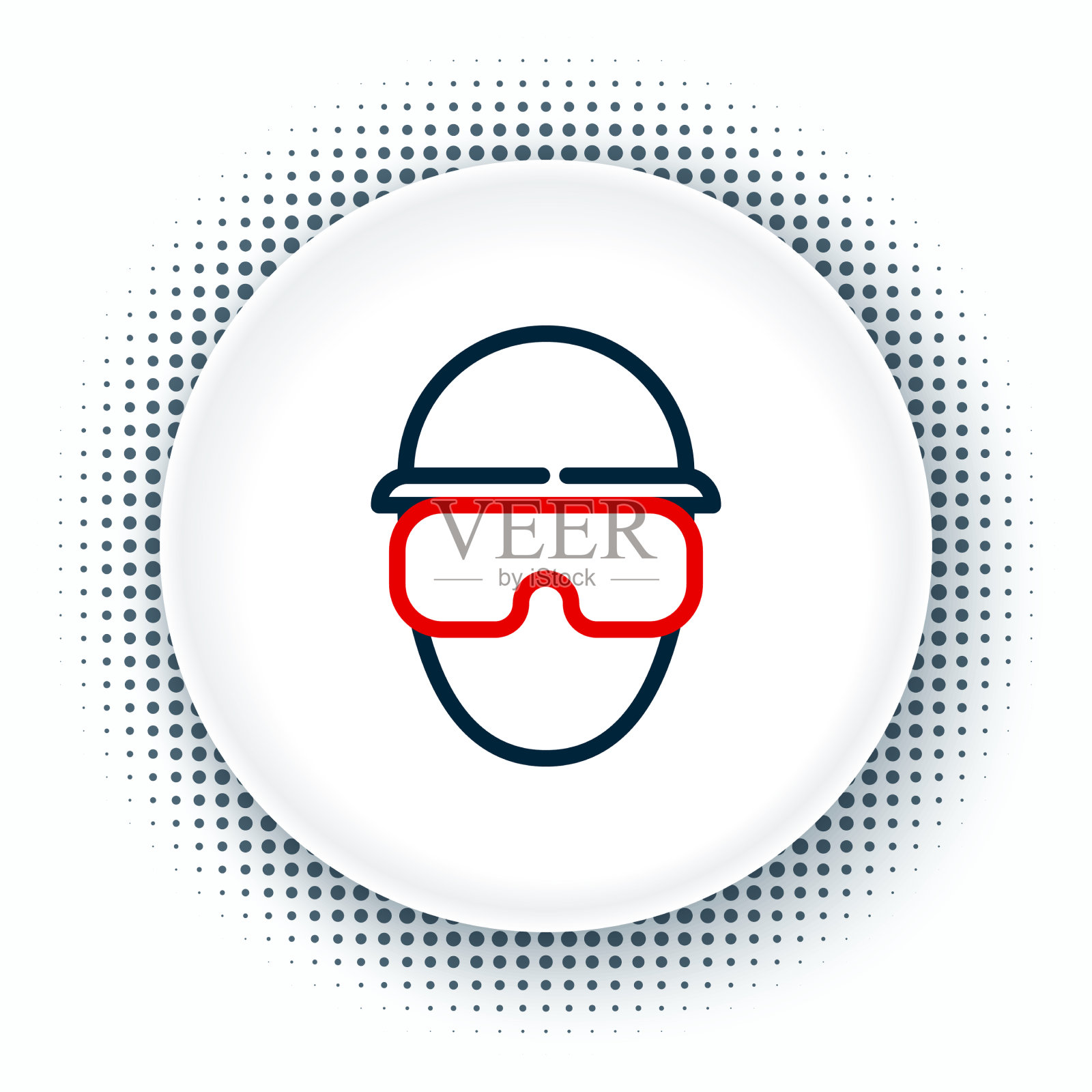 线特种部队士兵icon被隔离在白色上插画图片素材