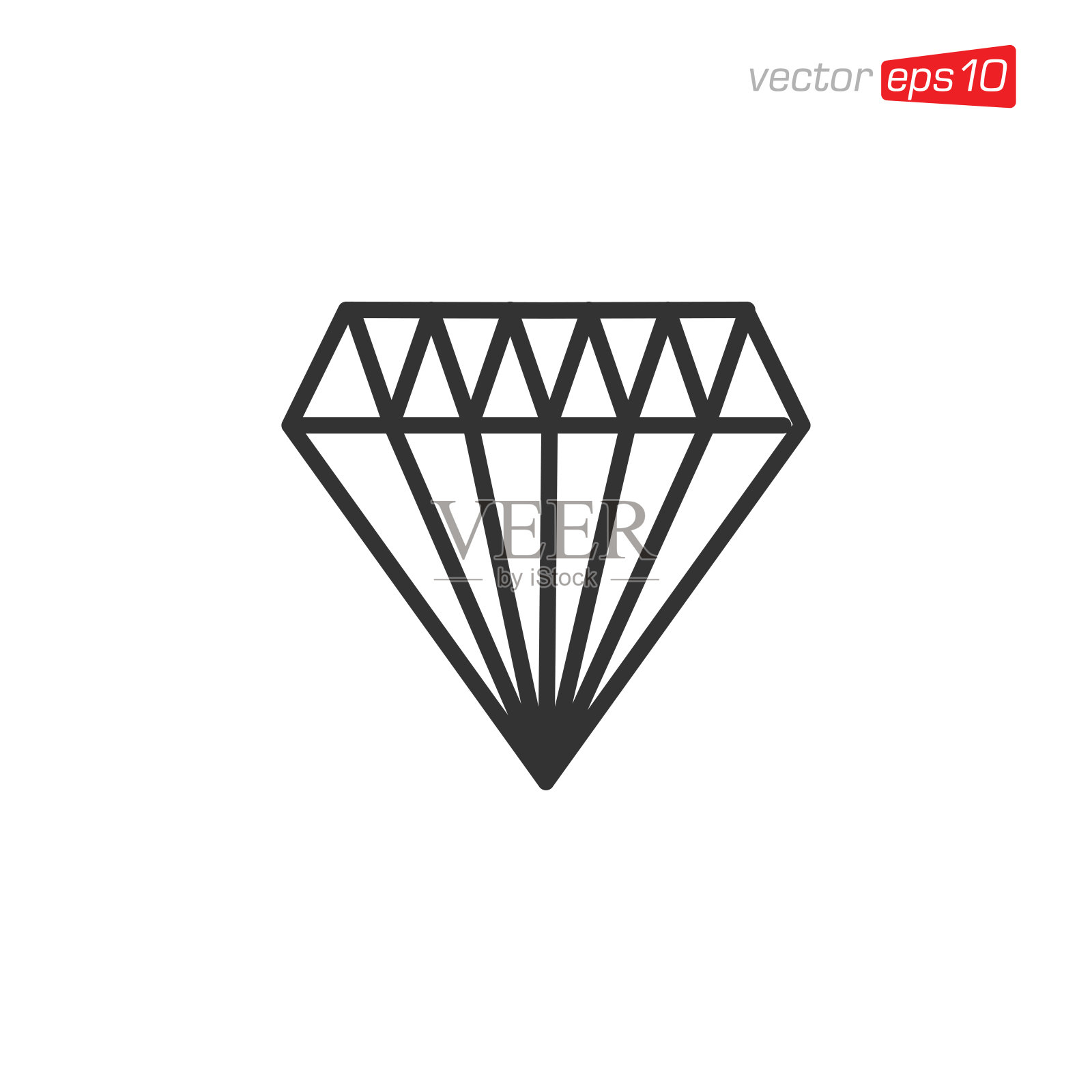 钻石珠宝图标设计矢量插画图片素材