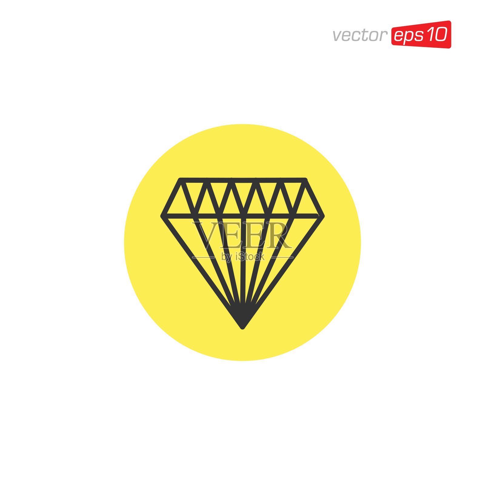 钻石珠宝图标设计矢量插画图片素材