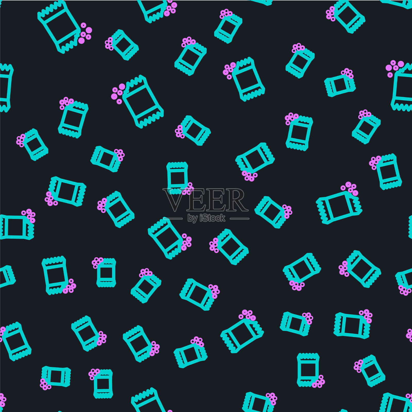 线包胡椒图标隔离无缝插画图片素材