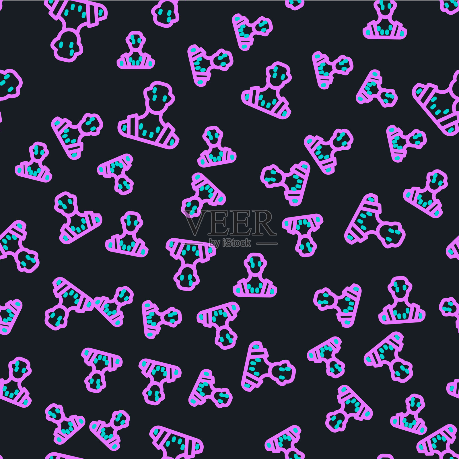 行高体温或发烧图标插画图片素材