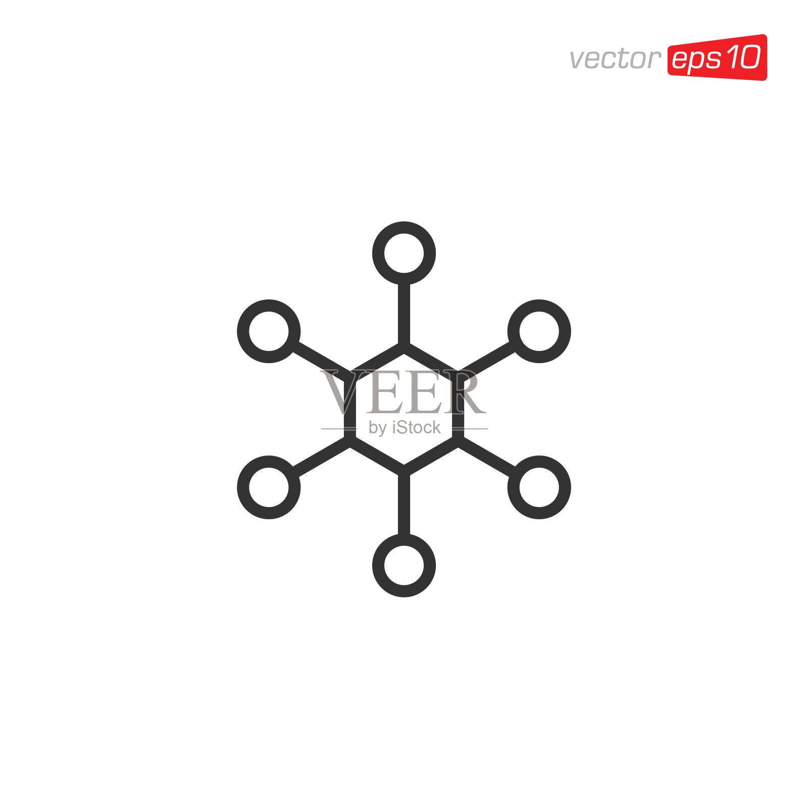 连接图标设计矢量模板插画图片素材