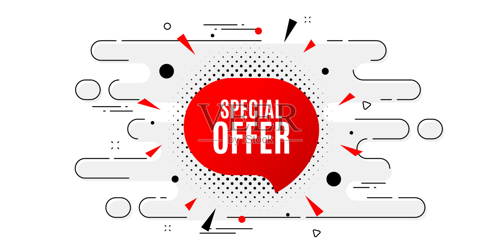 特别优惠贴纸折扣横幅形状设计元素图片
