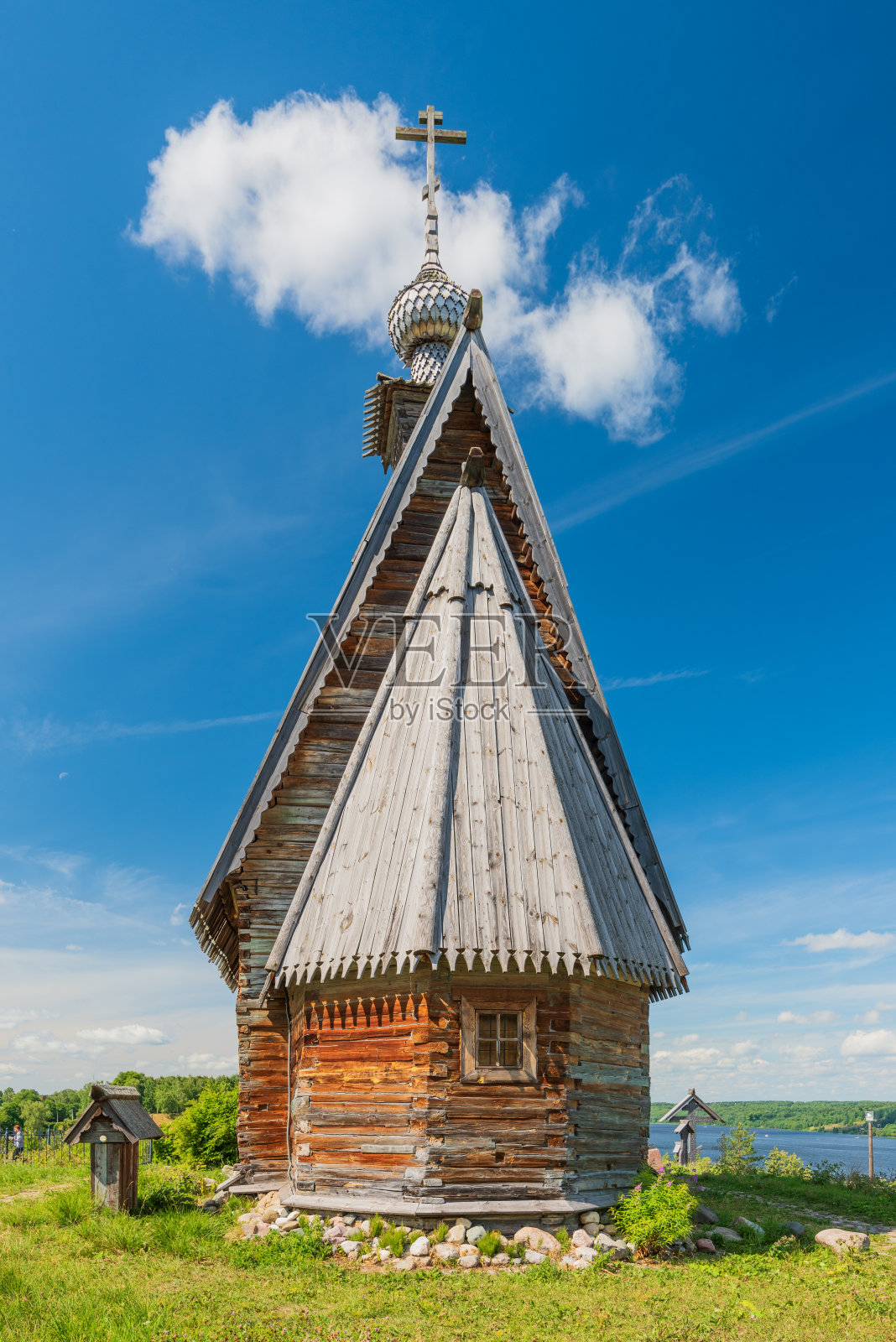 俄罗斯伊万诺沃地区的木制教堂照片摄影图片