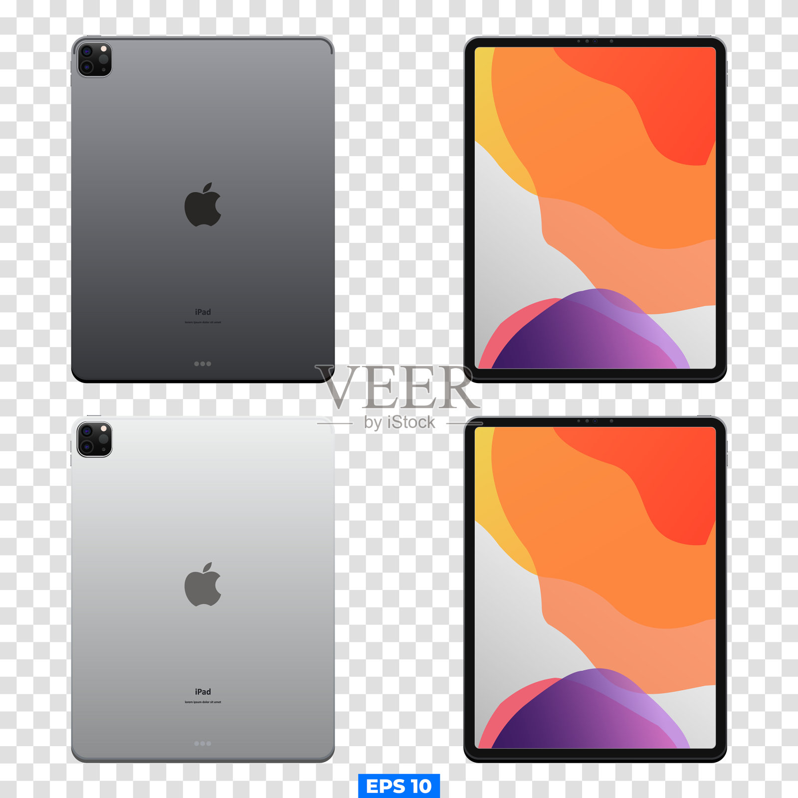 苹果平板电脑插画图片素材