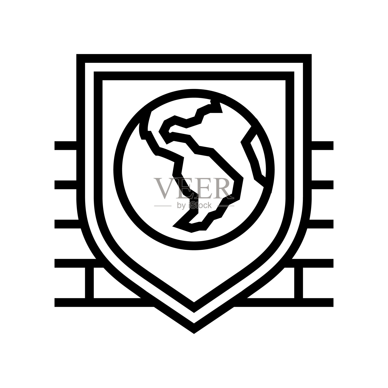 安全、保障和福祉社会问题线性图标矢量图插画图片素材