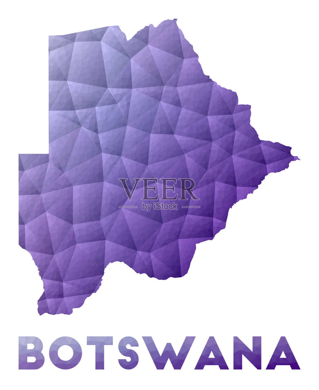 博茨瓦纳的地图。插画图片素材