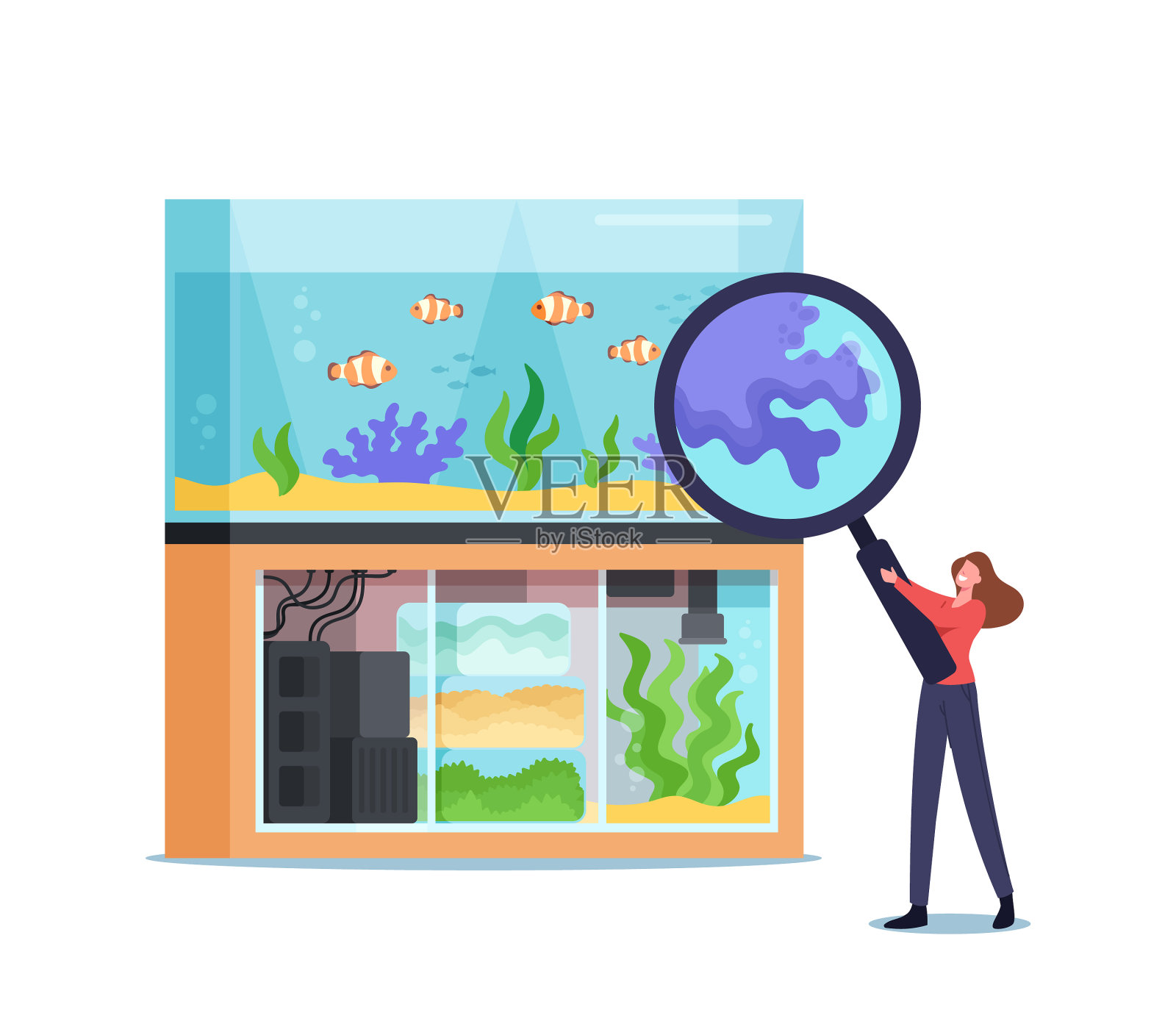 女士到宠物店选购宠物设计元素图片