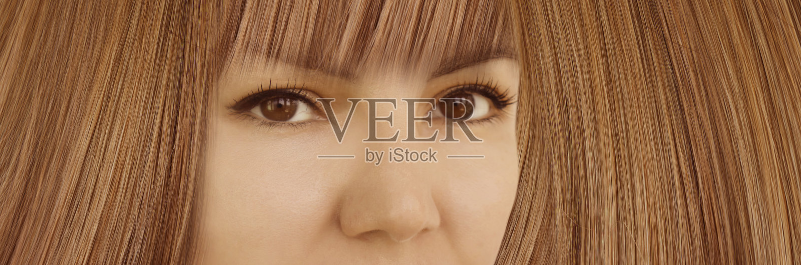 女孩美丽的头发特写照片摄影图片