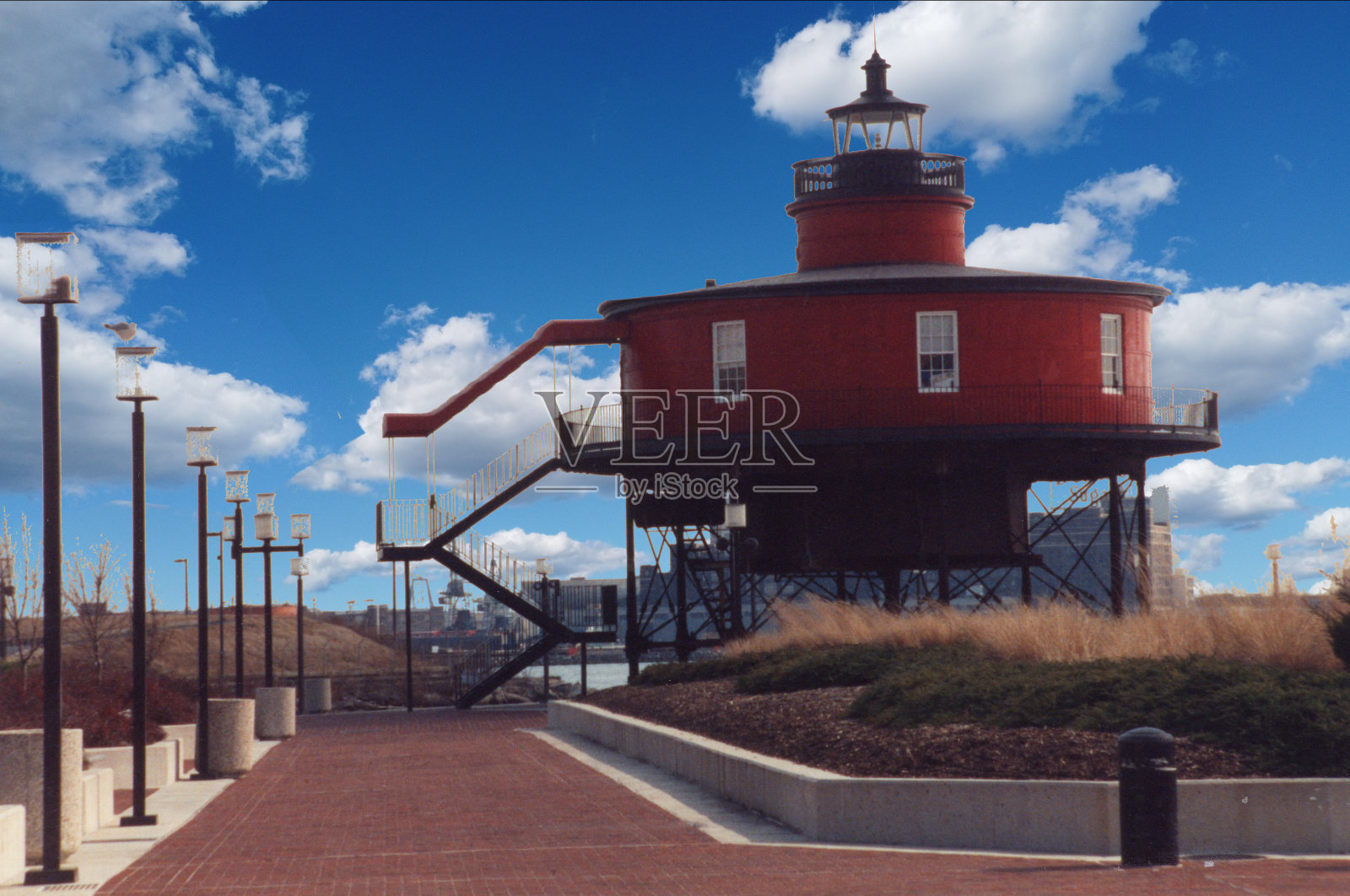 七英尺山丘灯照片摄影图片