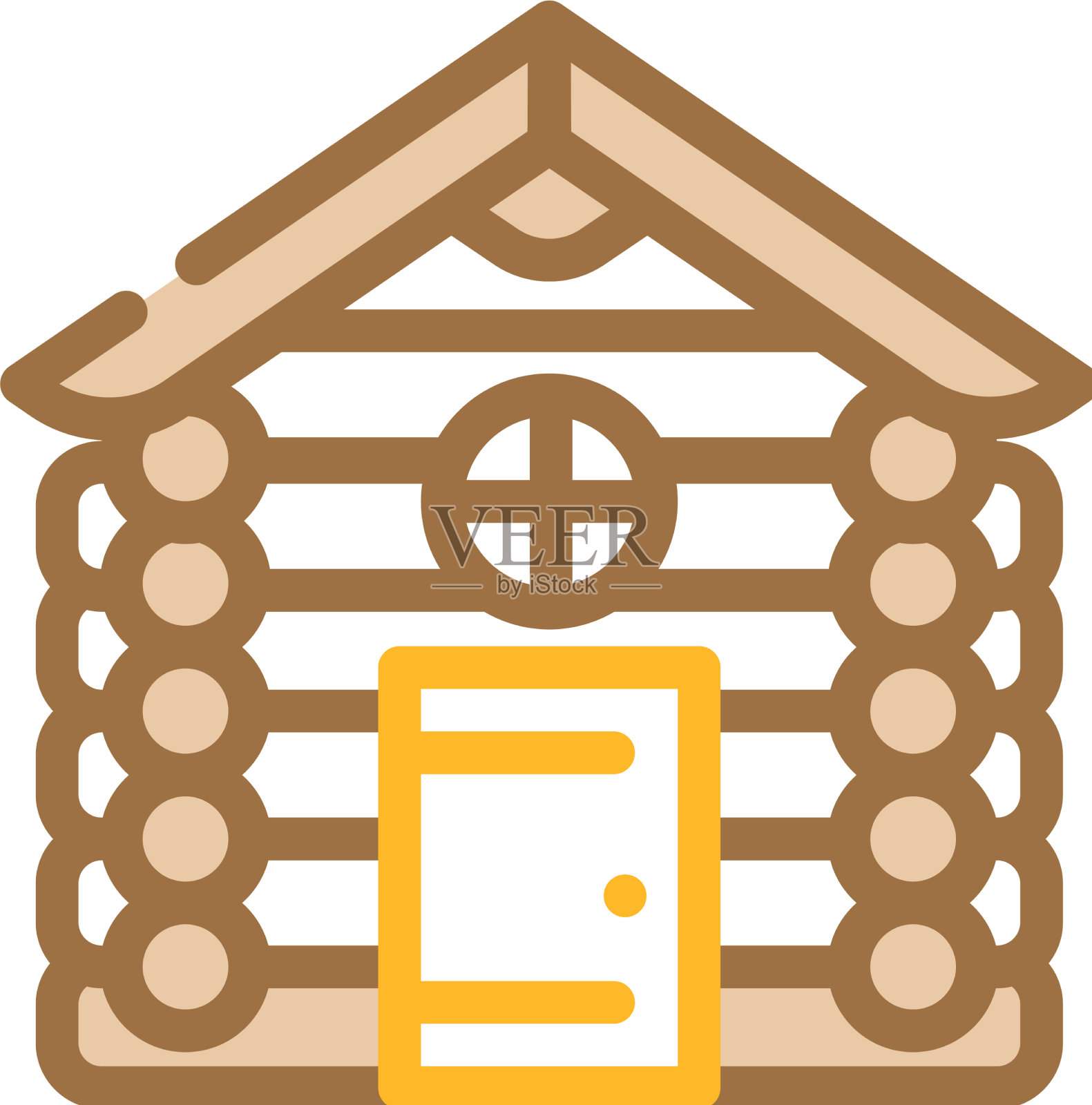 木屋颜色图标图标素材