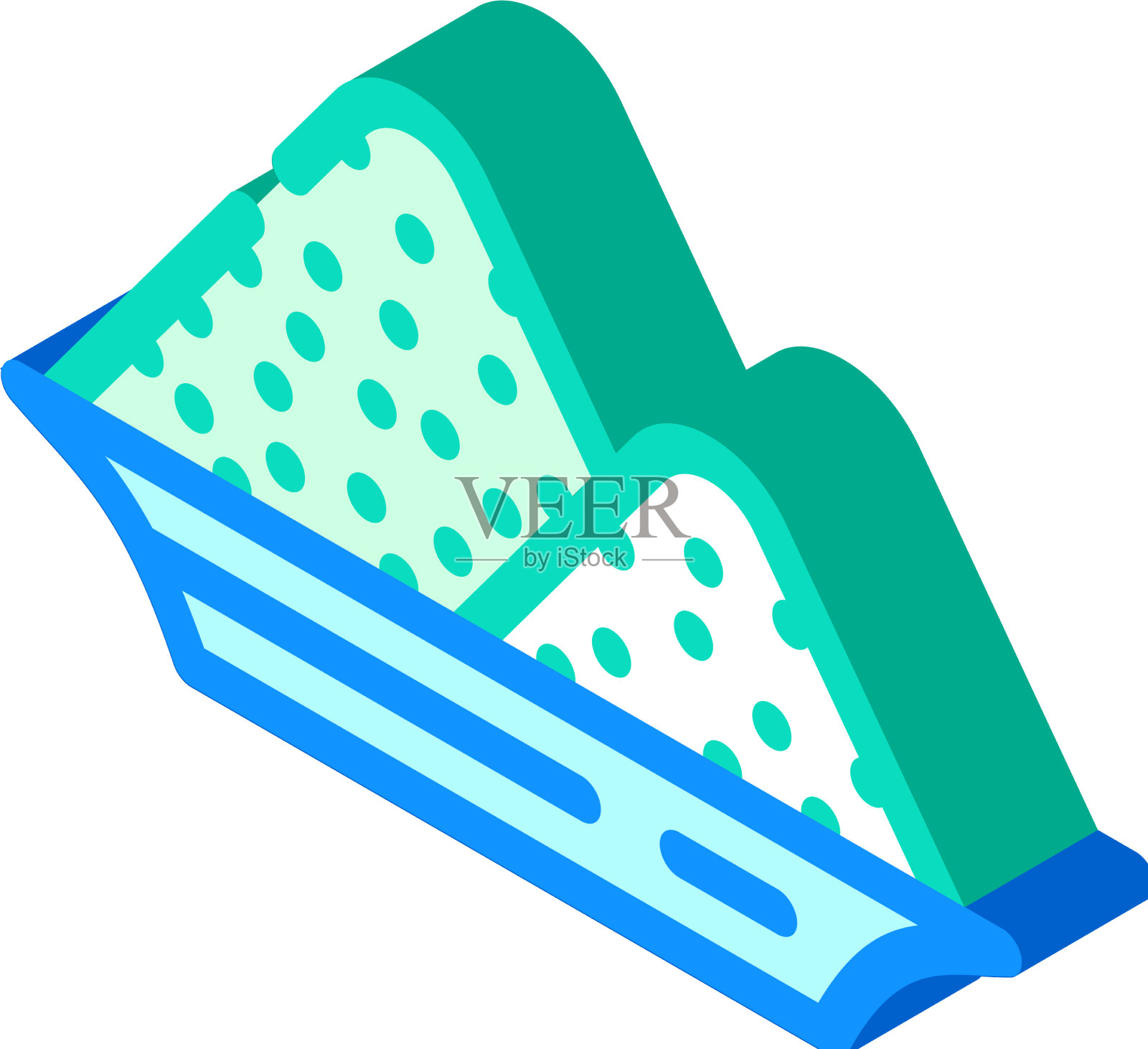 盐堆在平板等距图标设计元素图片