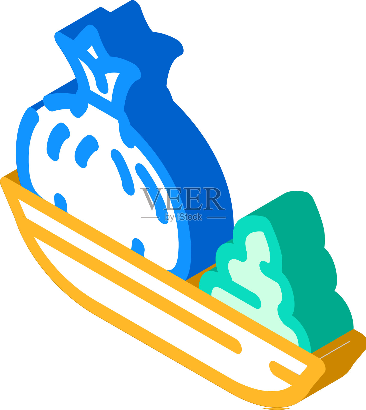 芥末馄饨等距图标设计元素图片