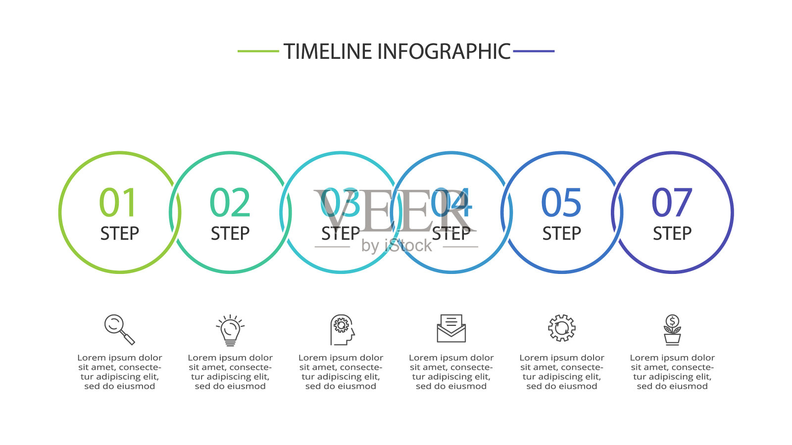 圆元素图有6个步骤设计模板素材