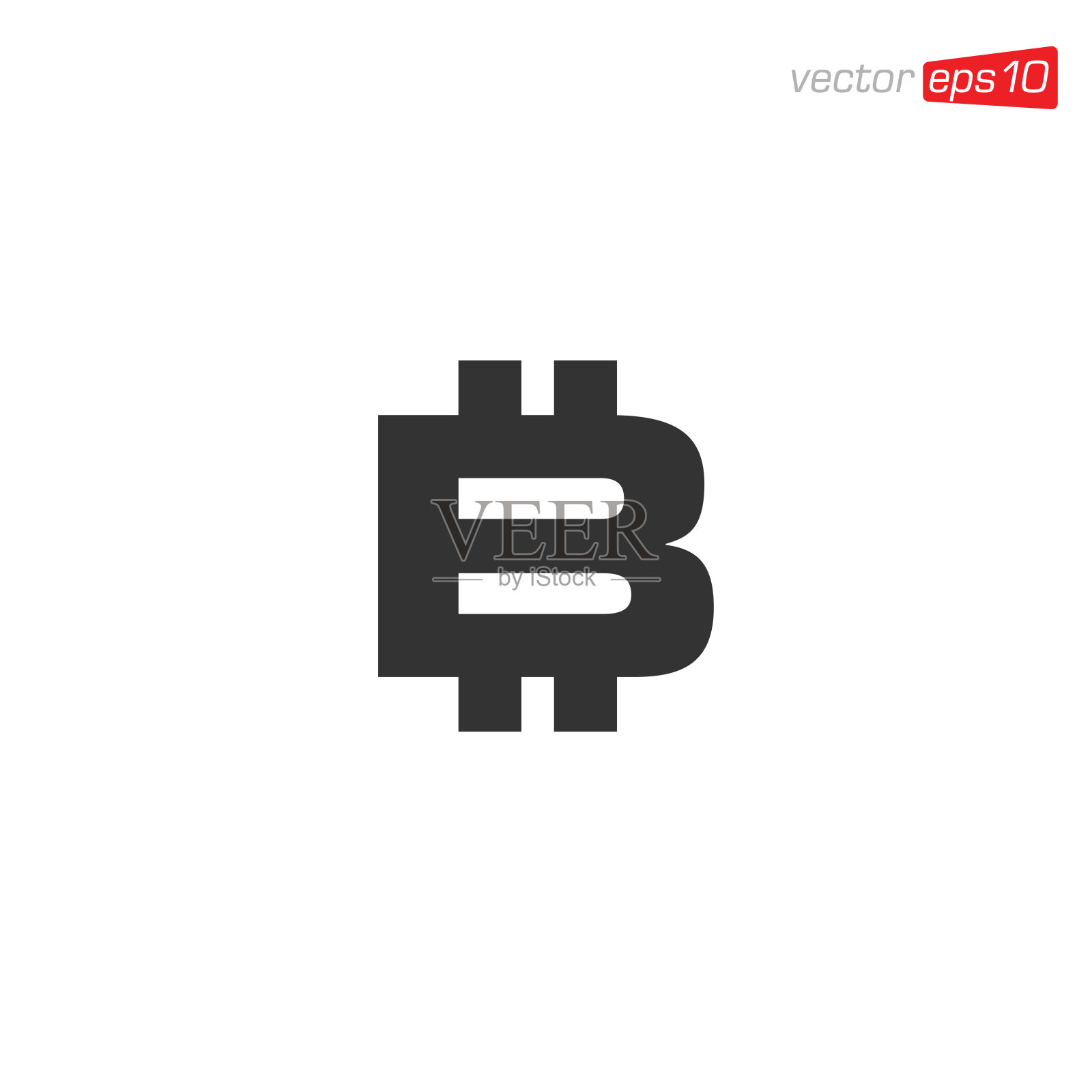 比特币图标符号设计矢量插画图片素材