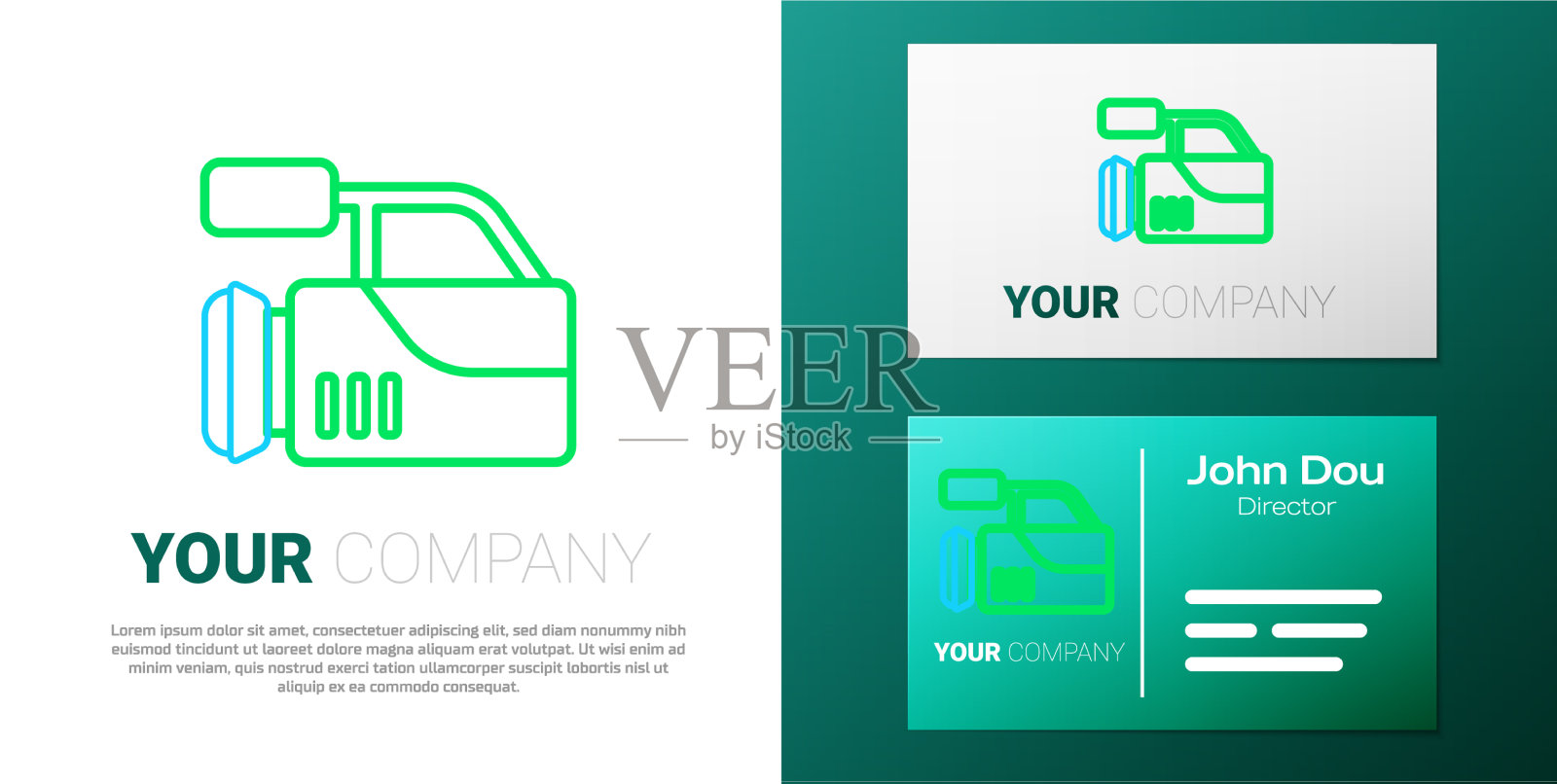 线电影摄像机图标隔离在白色插画图片素材