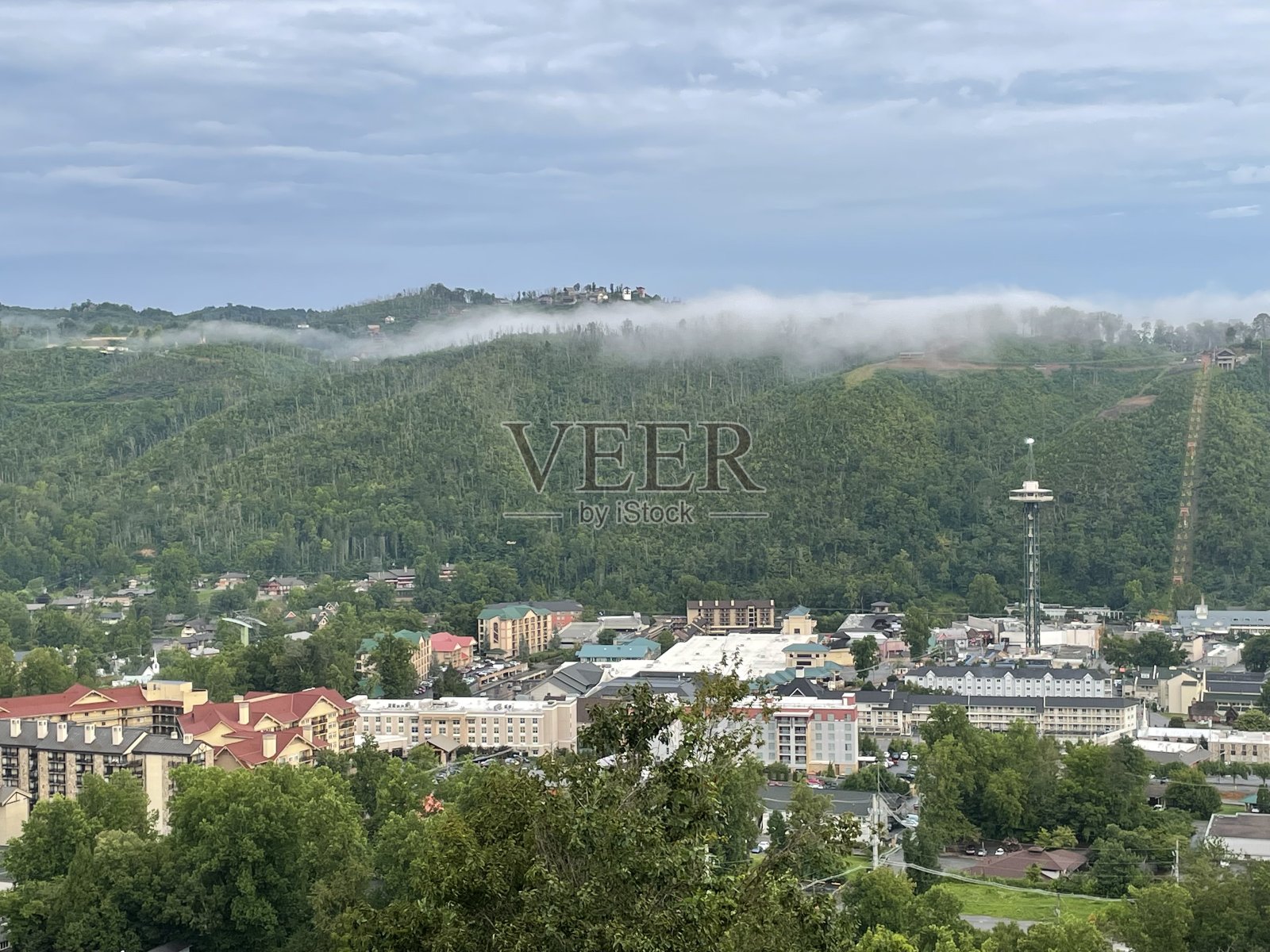 Gatlinburg TN的天际线照片摄影图片