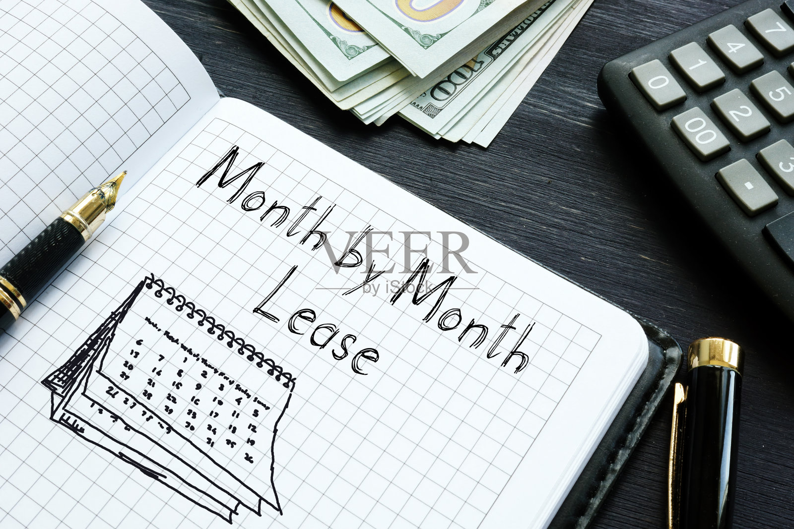 每月租赁显示在商业照片上使用的文字照片摄影图片