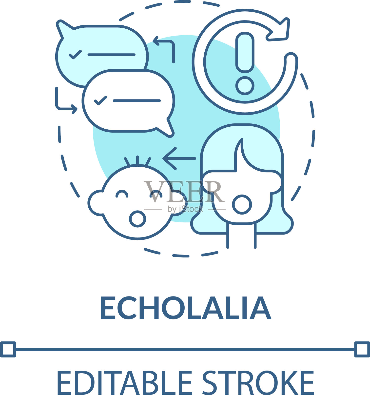 仿说概念图标插画图片素材