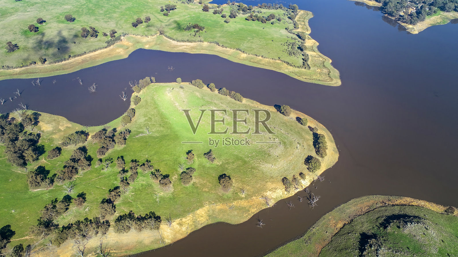 埃帕洛克湖支流航拍照片摄影图片