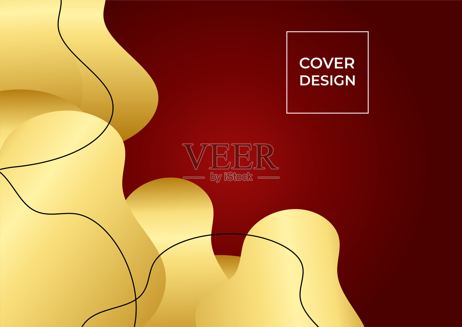 抽象背景向量覆盖设计。现代未来主义技术背景矢量插图。流体梯度形状组成。游戏设计海报插画图片素材