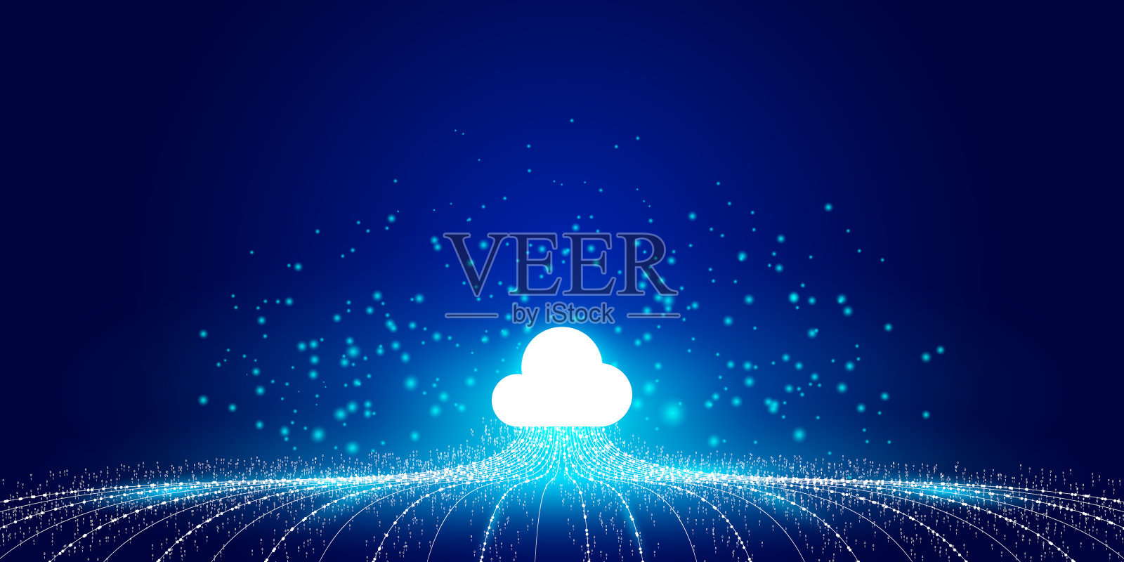 云安全技术。插画图片素材