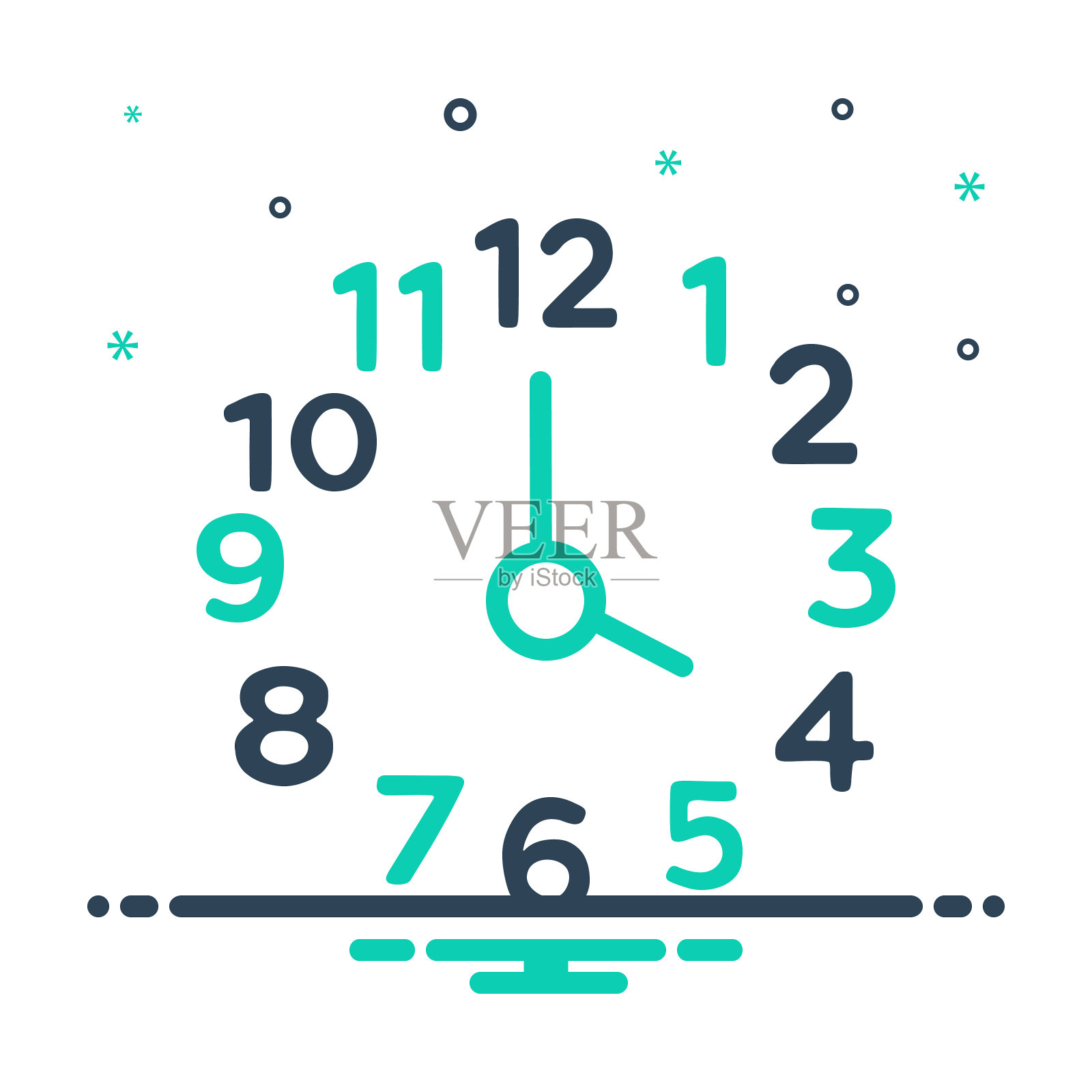 四个号码插画图片素材