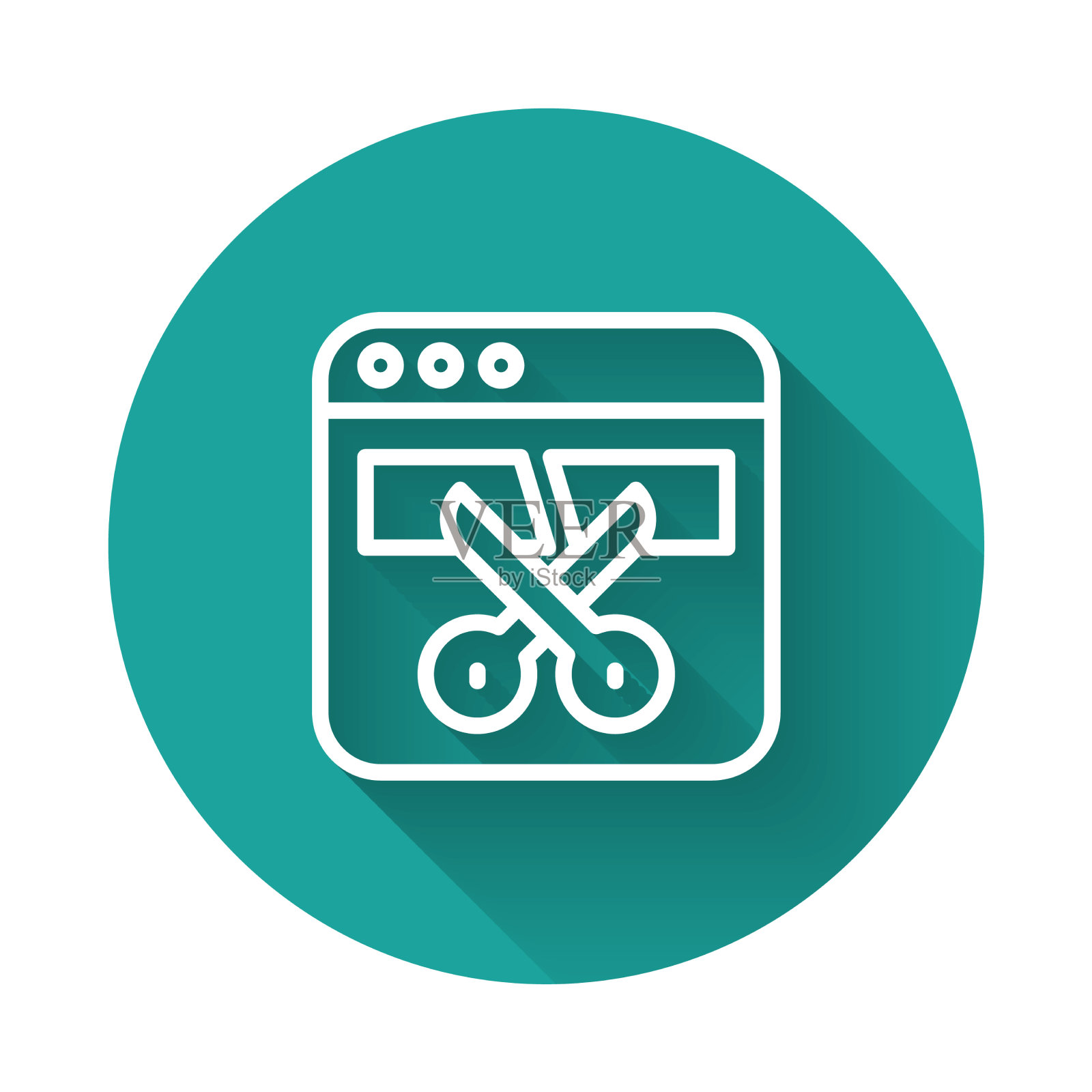 白线录像机或编辑软件启动插画图片素材