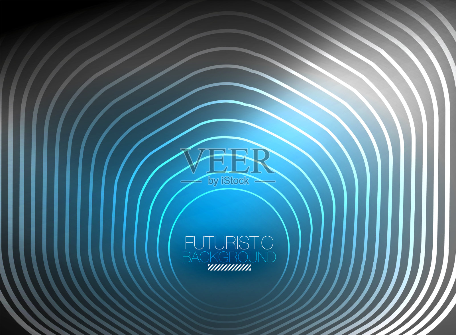 霓虹色方形轮廓线抽象背景插画图片素材