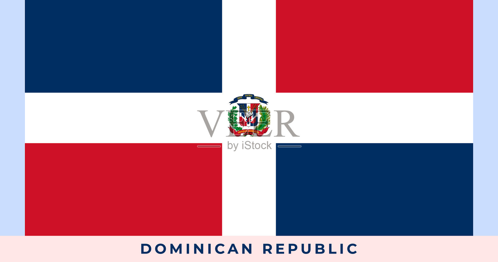 多米尼加共和国国旗插画图片素材