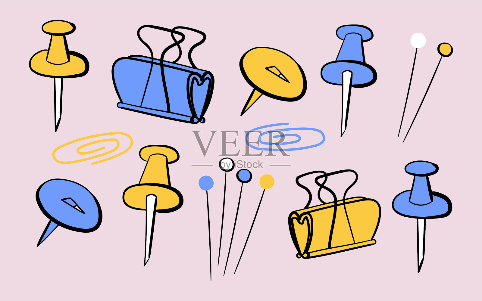 涂鸦手绘开始图标素材