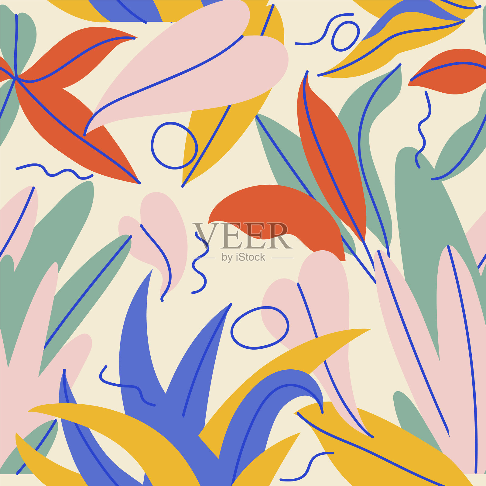 抽象无缝模式插画图片素材