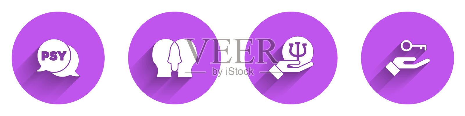 设为心理双相障碍和图标素材