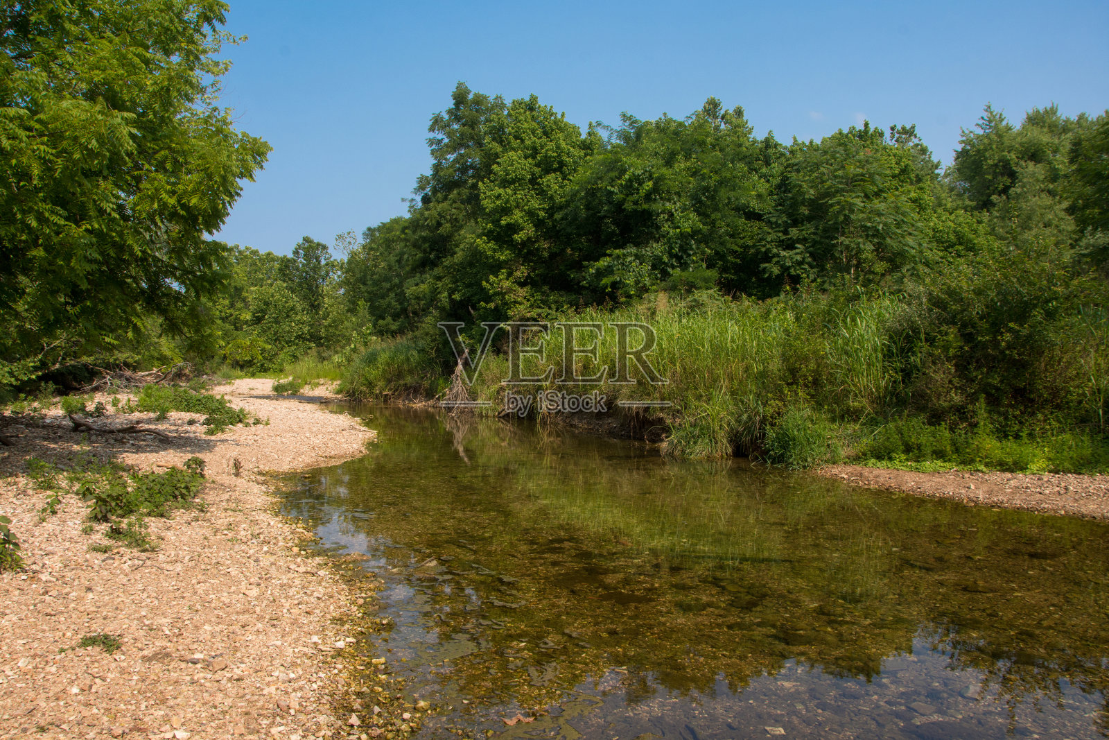 卡斯尔伍德SP -基弗溪反射下游照片摄影图片